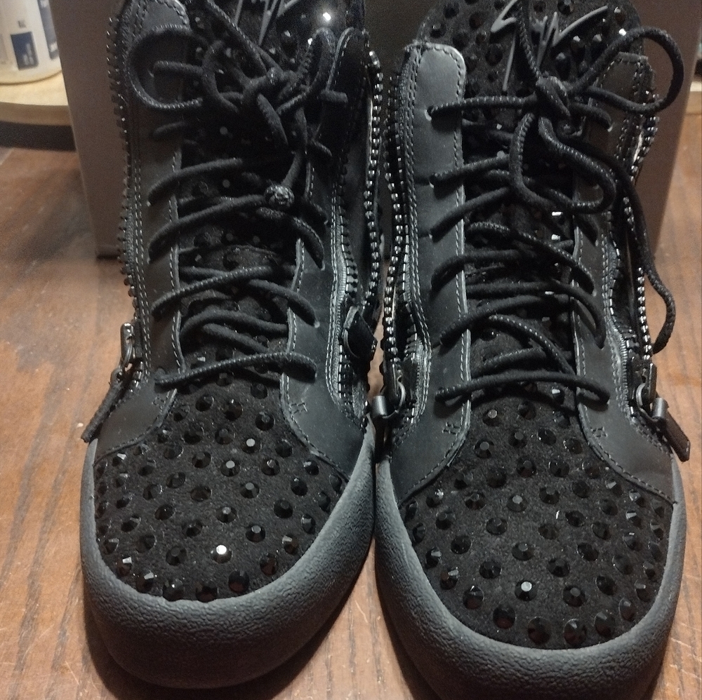 Giuseppe Zanotti May London Black Sneaker with Studs